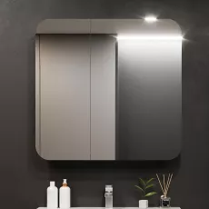 Dulap-oglindă baie Bayro Sonata 70x76 Alb (123136)