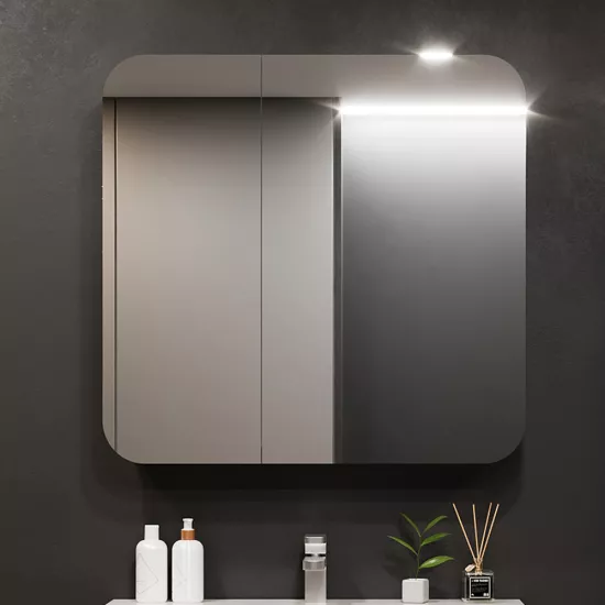 Dulap-oglindă baie Bayro Sonata 70x76 Alb (123136)