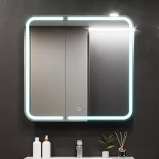 Dulap-oglindă baie Bayro Sonata LED touch 70x76 Alb (123137)