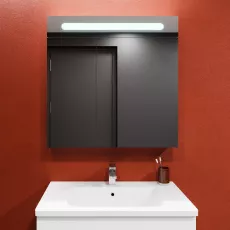 Dulap-oglindă baie Bayro Portis LED 80x80 Alb (124457)