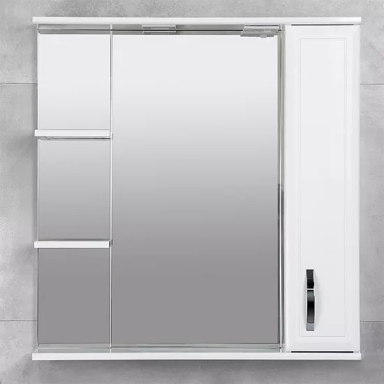 Dulap-oglindă baie Bayro Allure 80x75 dreapta Alb Mat (121120)