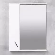 Dulap-oglindă baie Bayro Dalas 60x75 stânga Alb Mat (122480)