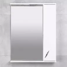 Dulap-oglindă baie Bayro Dalas 60x75 dreapta Alb Mat (122481)