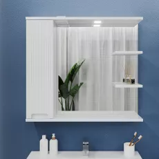 Шкаф-Зеркало для ванной Bayro Positano 100x75 Белый Мат (123976)