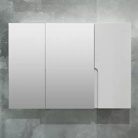 Dulap-oglindă baie Bayro Sorento 100x70 Alb Mat (115310)