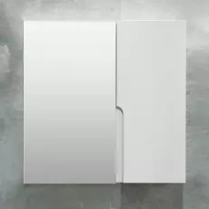 Dulap-oglindă baie Bayro Sorento 80x70 Alb Mat (115314)