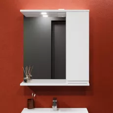 Dulap-oglindă baie Bayro Studio 60x75 dreapta Alb Mat (121569)