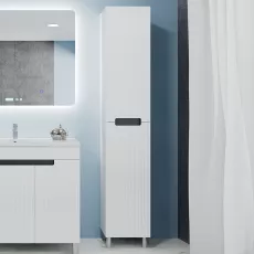 Dulap înalt pentru baie Bayro Positano 350x1900 universal, Alb Mat (123980)