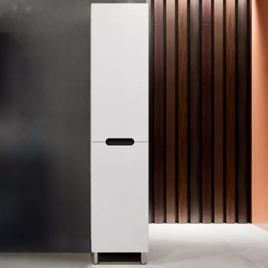 Dulap înalt pentru baie Bayro Etna 416x1900 drept, Alb Mat (121567)