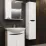 Dulap înalt pentru baie Bayro Elara 350x1600 universal, Alb Mat (122197)