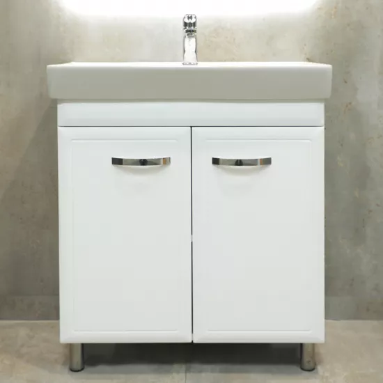 Шкаф для ванной Bayro Allure напольный без умывальника, Белый мат (121114)