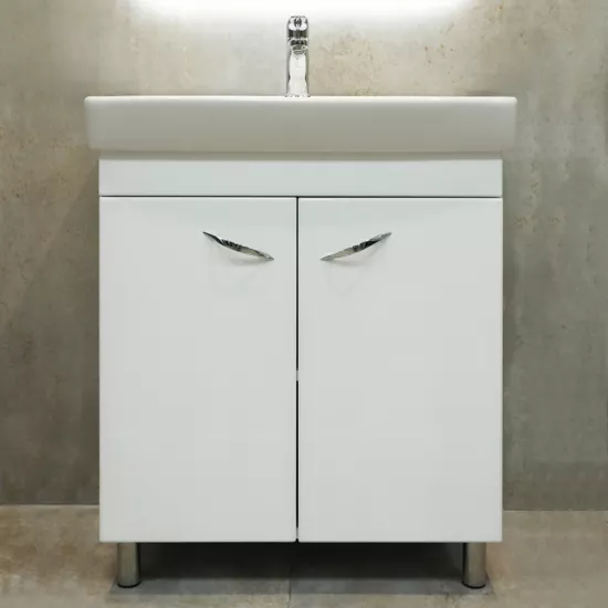 Dulap pentru baie Bayro Dalas pardoseală fară lavoar, Alb Mat (122477)