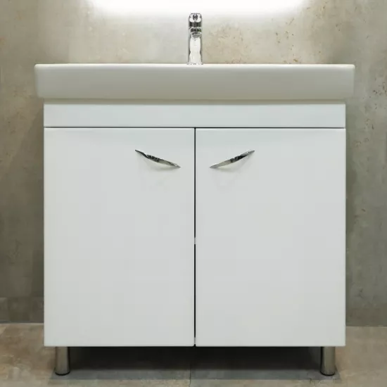 Dulap pentru baie Bayro Dalas pardoseală fară lavoar, Alb Mat (122479)