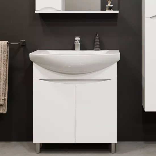 Dulap pentru baie Bayro Elara Duo pardoseală fară lavoar, Alb Mat (122187)