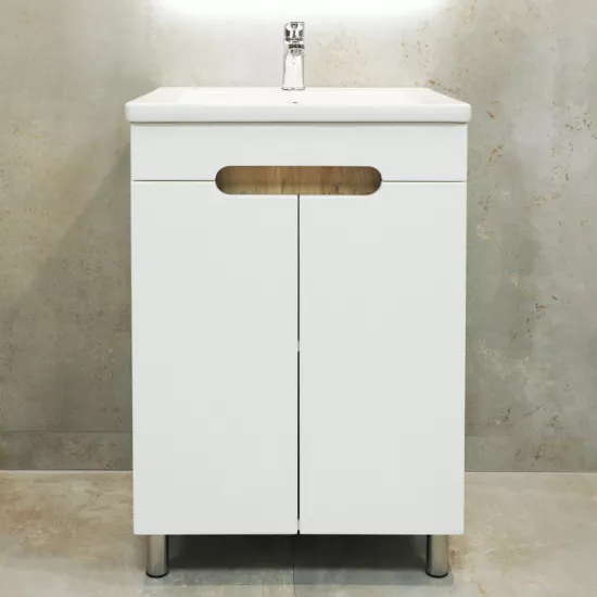 Dulap pentru baie Bayro Etna Duo pardoseală fară lavoar, Alb Mat (118760)