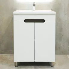 Шкаф для ванной Bayro Etna Duo напольный без умывальника, Белый мат (118761)