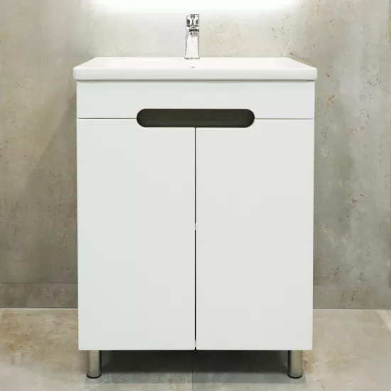 Dulap pentru baie Bayro Etna Duo pardoseală fară lavoar, Alb Mat (118761)