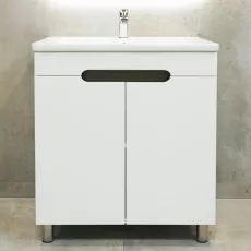 Шкаф для ванной Bayro Etna Duo напольный без умывальника, Белый мат (123960)