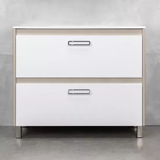 Dulap pentru baie Bayro Montana Pro pardoseală fară lavoar, Gri Piatra (122486)