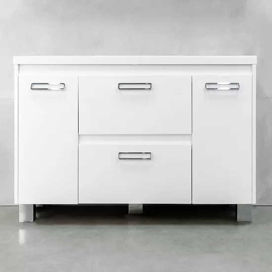 Dulap pentru baie Bayro Montana pardoseală fară lavoar, Alb Mat (120830)