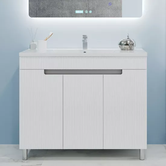 Dulap pentru baie Bayro Positano Duo pardoseală fară lavoar, Alb Mat (123969)