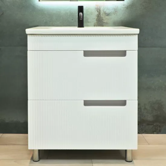 Шкаф под умывальник Bayro Positano 70 cm, напольный, Белый мат (123971)