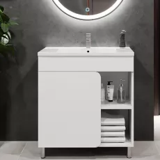 Шкаф для ванной Bayro Soho напольный без умывальника, Белый мат (122331)