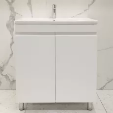 Dulap pentru baie Bayro Studio Duo pardoseală fară lavoar, Alb Mat (123984)
