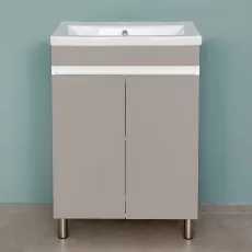 Dulap pentru baie Bayro Trend Duo pardoseală fară lavoar, Light Grey (114025)