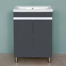 Шкаф для ванной Bayro Trend Duo напольный без умывальника, Антрацит мат (114026)