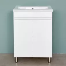 Dulap pentru baie Bayro Trend Duo pardoseală fară lavoar, Alb Mat (113425)