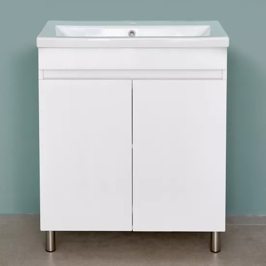 Dulap pentru baie Bayro Trend Duo pardoseală fară lavoar, Alb Mat (113429)