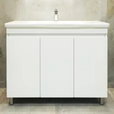 Шкаф для ванной Bayro Trend Duo напольный без умывальника, Белый Мат (114569)