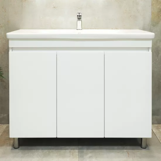 Шкаф для ванной Bayro Trend Duo напольный без умывальника, Белый Мат (114569)