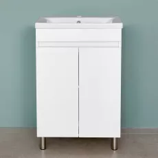 Dulap pentru baie Bayro Trend Duo pardoseală fară lavoar, Alb Mat (114566)