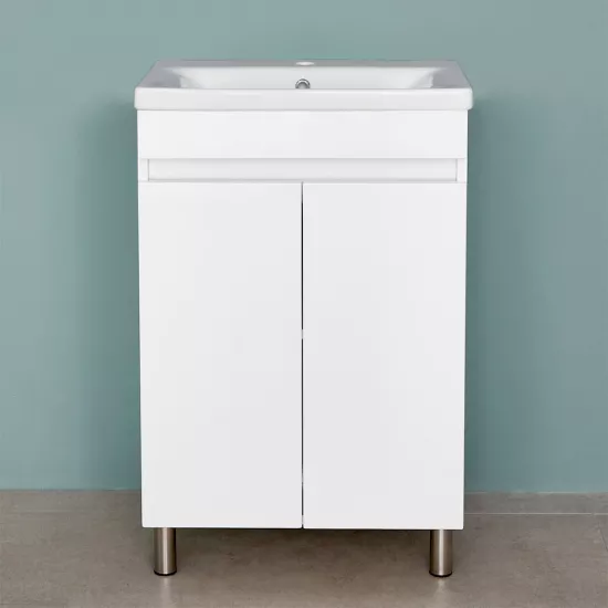 Dulap pentru baie Bayro Trend Duo pardoseală fară lavoar, Alb Mat (114566)