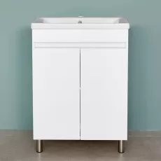 Dulap pentru baie Bayro Trend Duo pardoseală fară lavoar, Alb Mat (114567)