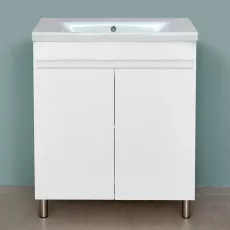 Dulap pentru baie Bayro Trend Duo pardoseală fară lavoar, Alb Mat (114568)