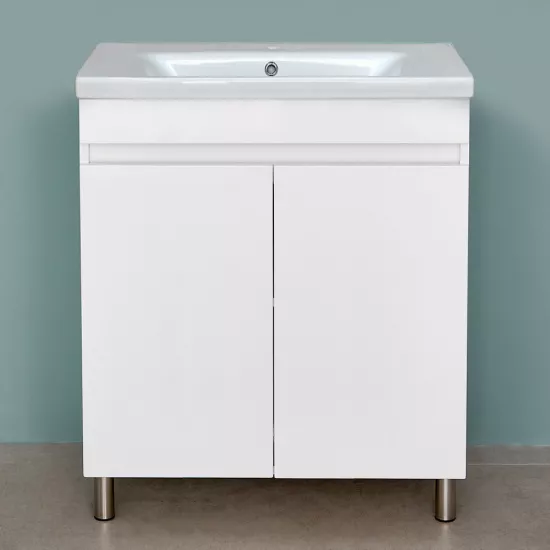 Dulap pentru baie Bayro Trend Duo pardoseală fară lavoar, Alb Mat (114568)