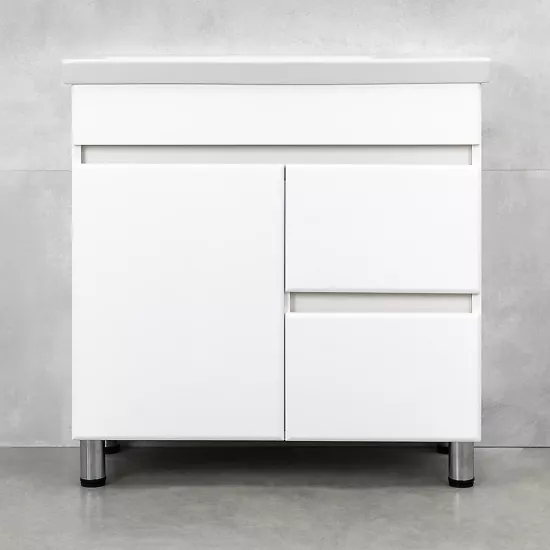 Dulap pentru baie Bayro Urbano Pro pardoseală fară lavoar, Structurală albă (122493)