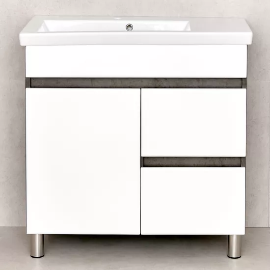 Dulap pentru baie Bayro Urbano Pro pardoseală fară lavoar, Beton chicago inchis (122497)