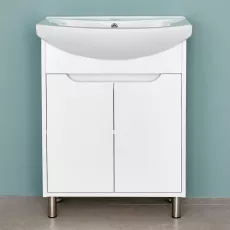 Dulap pentru baie Bayro Venus Pro pardoseală fară lavoar, Structurală albă (116807)