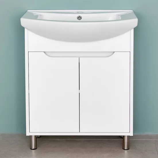 Dulap pentru baie Bayro Venus Pro pardoseală fară lavoar, Structurală albă (116809)