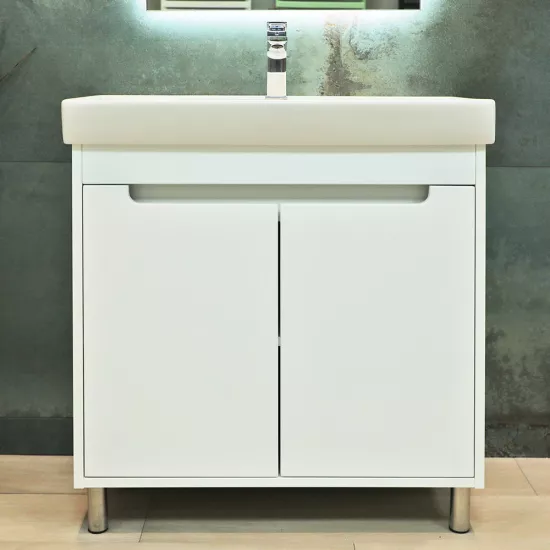 Шкаф для ванной Bayro Venus напольный без умывальника, Белый Структурный (114540)