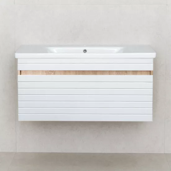 Шкаф для ванной Bayro Avanti подвесной без умывальника, Белый Мат (114693)