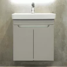 Dulap pentru baie Bayro Damat suspendat с умывальником Sanovit Luxor 550, Light Grey (118175_110715)