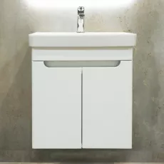 Dulap pentru baie Bayro Damat suspendat с умывальником Sanovit Luxor 550, Alb Mat (117003_110715)