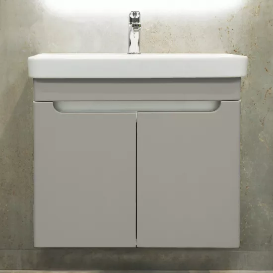 Dulap pentru baie Bayro Damat suspendat fară lavoar, Light Grey (118176)