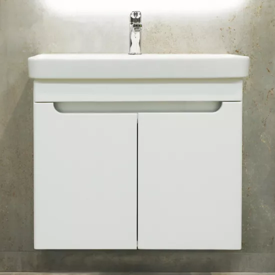 Dulap pentru baie Bayro Damat suspendat с умывальником Sanovit Luxor 700, Alb Mat (117004_110716)