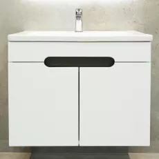 Dulap pentru baie Bayro Etna Duo suspendat с умывальником Nomi Argo 700, Alb Mat (123963_120992)